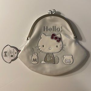 NWT Hello Kitty 40th Anniversary Milk Money Makeup Bag.